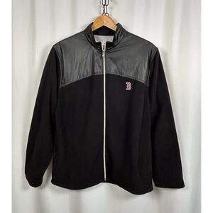 Cutter & Buck Women's S/P Boston Red Sox Jacket Black Lightweight‎ Zip-Up Logo